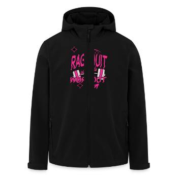Ragequit counts as a workout - Men’s Recycled Softshell Jacket by Stanley/Stella - black - Front - AI Model Male 185 light (185cm)