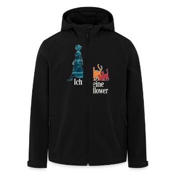 Ich & meine Follower – Katzenhumor Design - Recycelte Männer Softshell-Jacke von Stanley/Stella - Schwarz - Vorne - AI Model Male 185 light (185cm)
