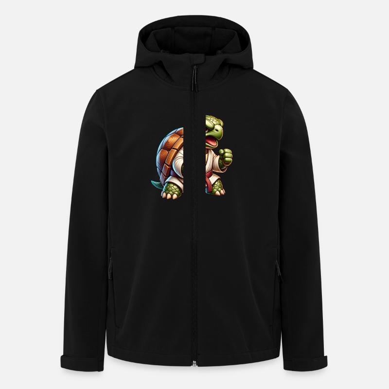 Maître de karaté tortue - Veste softshell homme en polyester recyclé Stanley/Stella - noir