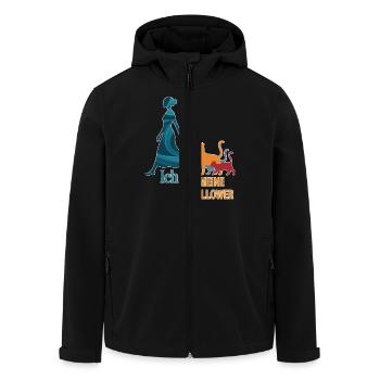 Ich & meine Follower – Katzenhumor Design - Recycelte Männer Softshell-Jacke von Stanley/Stella - Schwarz - Vorne - AI Model Male 185 light (185cm)