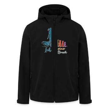 Ich & meine Follower – Katzenhumor Design - Recycelte Männer Softshell-Jacke von Stanley/Stella - Schwarz - Vorne - AI Model Male 185 light (185cm)