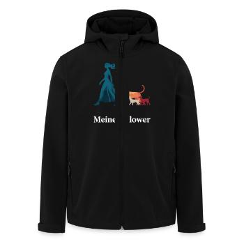 Ich & meine Follower – Hundehumor Design - Recycelte Männer Softshell-Jacke von Stanley/Stella - Schwarz - Vorne - AI Model Male 185 light (185cm)