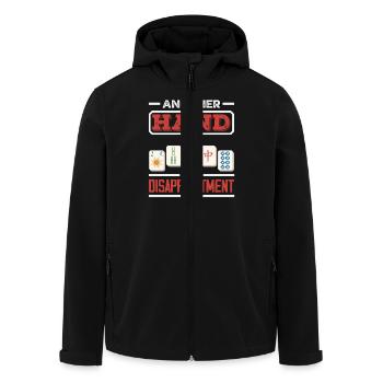 Mahjong Spieleabend Mah Jongg Spieler Geschenk - Recycelte Männer Softshell-Jacke von Stanley/Stella - Schwarz - Vorne - AI Model Male 185 light (185cm)