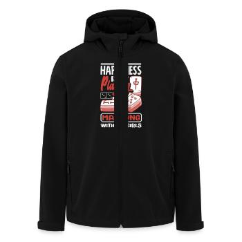 Happiness Is Playing Mahjong With The Girls - Recycelte Männer Softshell-Jacke von Stanley/Stella - Schwarz - Vorne - AI Model Male 185 light (185cm)