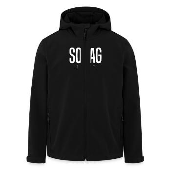 Sohag Egypt - Men’s Recycled Softshell Jacket by Stanley/Stella - black - Front - AI Model Male 185 light (185cm)