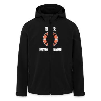 Best Lifeguard Life Lifebuoy - Men’s Recycled Softshell Jacket by Stanley/Stella - black - Front - AI Model Male 185 light (185cm)