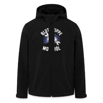 Blutgruppe Motoröl – Für alle Schrauber, Auto-Fans - Recycelte Männer Softshell-Jacke von Stanley/Stella - Schwarz - Vorne - AI Model Male 185 light (185cm)