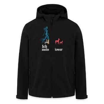 Ich & meine Follower – Hundehumor Design - Recycelte Männer Softshell-Jacke von Stanley/Stella - Schwarz - Vorne - AI Model Male 185 light (185cm)