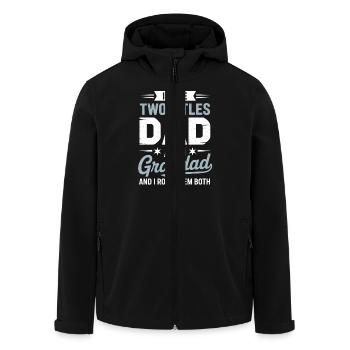 Stolzer Papa Opa Spruch Großvater Humor - Recycelte Männer Softshell-Jacke von Stanley/Stella - Schwarz - Vorne - AI Model Male 185 light (185cm)