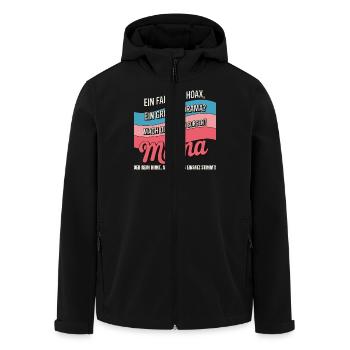 There's Mom – Heroine in the Rhyme Chaos - Men’s Recycled Softshell Jacket by Stanley/Stella - black - Front - AI Model Male 185 light (185cm)
