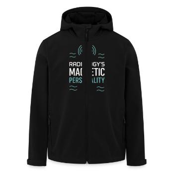 Technologue en IRM Radiologie Résonance magnétique - Veste softshell homme en polyester recyclé Stanley/Stella - noir - Devant - AI Model Male 185 light (185cm)