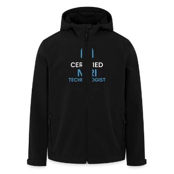 Technologue en IRM Radiologie Résonance magnétique - Veste softshell homme en polyester recyclé Stanley/Stella - noir - Devant - AI Model Male 185 light (185cm)