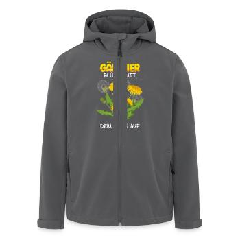 Gärtnern GÄRTNER BLÜHEN MIT DEM ALTER AUF Lustig - Recycelte Männer Softshell-Jacke von Stanley/Stella - Anthrazit - Vorne - AI Model Male 185 light (185cm)
