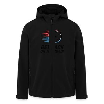 ROUES DE VÉLO - Veste softshell homme en polyester recyclé Stanley/Stella - noir - Devant - AI Model Male 185 light (185cm)