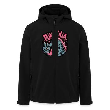 PUNKZILLA - Veste softshell homme en polyester recyclé Stanley/Stella - noir - Devant - AI Model Male 185 light (185cm)