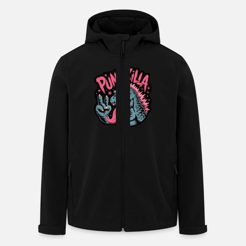 PUNKZILLA - Veste softshell homme en polyester recyclé Stanley/Stella - noir