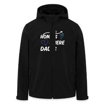 Papa Amour Fête des Pères Motif de la Fête des Pères - Veste softshell homme en polyester recyclé Stanley/Stella - noir - Devant - AI Model Male 185 light (185cm)