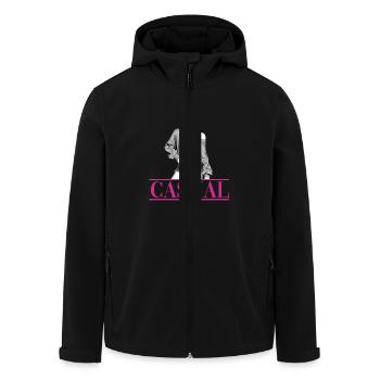 Casual Stil: Lässige Eleganz Und Selbstbewusstsein - Recycelte Männer Softshell-Jacke von Stanley/Stella - Schwarz - Vorne - AI Model Male 185 light (185cm)