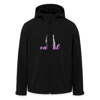 Un look décontracté avec style et confiance - Veste softshell homme en polyester recyclé Stanley/Stella - noir - Devant - AI Model Male 185 light (185cm)