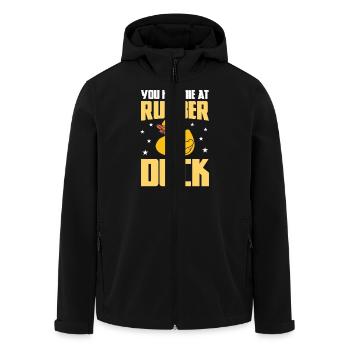 You Had Me At Rubber Duck - Gummientchen Enten - Recycelte Männer Softshell-Jacke von Stanley/Stella - Schwarz - Vorne - AI Model Male 185 light (185cm)
