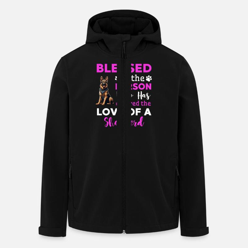 Deutscher Schäferhund Motiv - Recycelte Männer Softshell-Jacke von Stanley/Stella - Schwarz