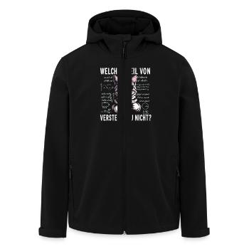 Welchen Teil von Mathe verstehst du nicht? - Recycelte Männer Softshell-Jacke von Stanley/Stella - Schwarz - Vorne - AI Model Male 185 light (185cm)