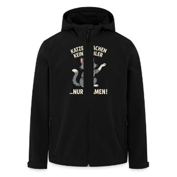 Katze macht Drama kein Fehler Design - Recycelte Männer Softshell-Jacke von Stanley/Stella - Schwarz - Vorne - AI Model Male 185 light (185cm)