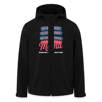 There's Mom – Heroine in the Rhyme Chaos - Men’s Recycled Softshell Jacket by Stanley/Stella - black - Front - AI Model Male 185 light (185cm)