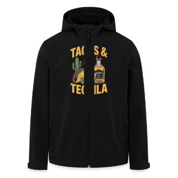Tacos & Tequila – Fiesta Design for Mexico Fans - Men’s Recycled Softshell Jacket by Stanley/Stella - black - Front - AI Model Male 185 light (185cm)