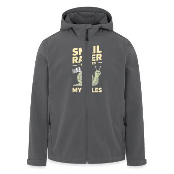 Snail Racing -enthusiast Coureur lent et régulier - Veste softshell homme en polyester recyclé Stanley/Stella - charbon - Devant - AI Model Male 185 light (185cm)
