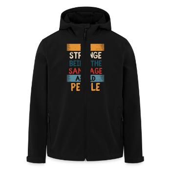 Geburtstag Humor Älter Werden Altern - Recycelte Männer Softshell-Jacke von Stanley/Stella - Schwarz - Vorne - AI Model Male 185 light (185cm)