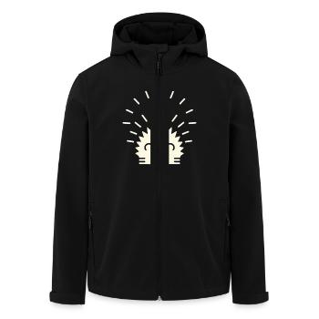Hérisson au clair de lune - Veste softshell homme en polyester recyclé Stanley/Stella - noir - Devant - AI Model Male 185 light (185cm)