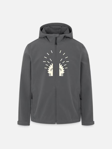 Moonlight hedgehog - Men’s Recycled Softshell Jacket by Stanley/Stella - black