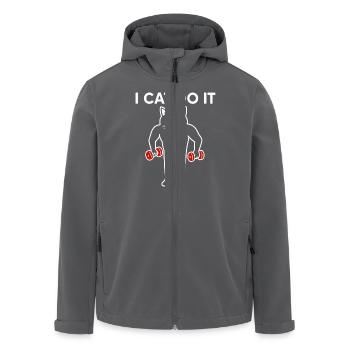 Je le fais - Veste softshell homme en polyester recyclé Stanley/Stella - charbon - Devant - AI Model Male 185 light (185cm)