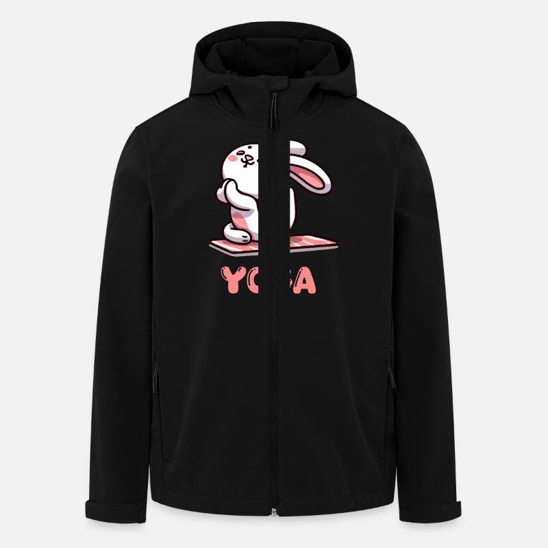 hase yoga - Recycelte Männer Softshell-Jacke von Stanley/Stella - Schwarz