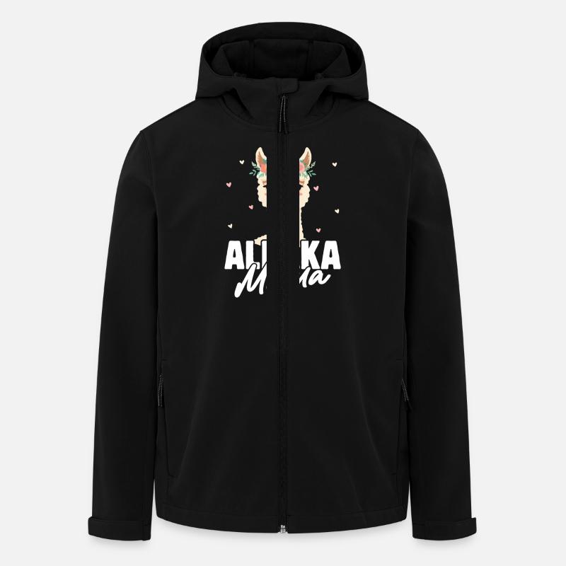 Mütter ALPAKA MAMA Lama Lustiges - Recycelte Männer Softshell-Jacke von Stanley/Stella - Schwarz
