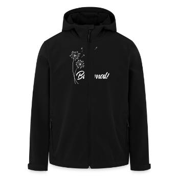 Positivität Flower Power BLAS MAL Löwenzahn - Recycelte Männer Softshell-Jacke von Stanley/Stella - Schwarz - Vorne - AI Model Male 185 light (185cm)