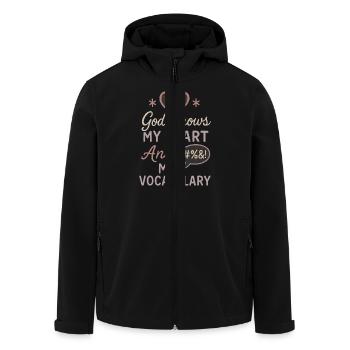Christliche Mama Glauben Humor Gesegnete Fehler - Recycelte Männer Softshell-Jacke von Stanley/Stella - Schwarz - Vorne - AI Model Male 185 light (185cm)