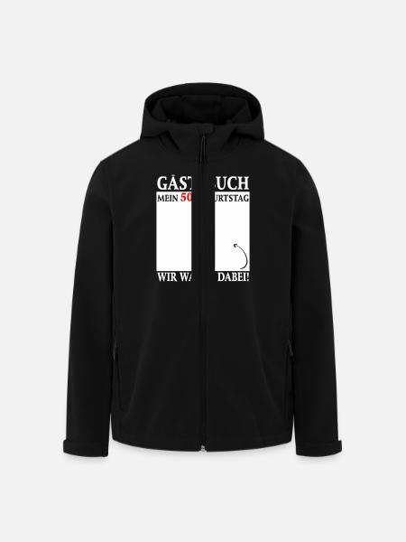 Gästebuch zum 50 Geburtstag - Wir waren dabei! - Recycelte Männer Softshell-Jacke von Stanley/Stella - Schwarz