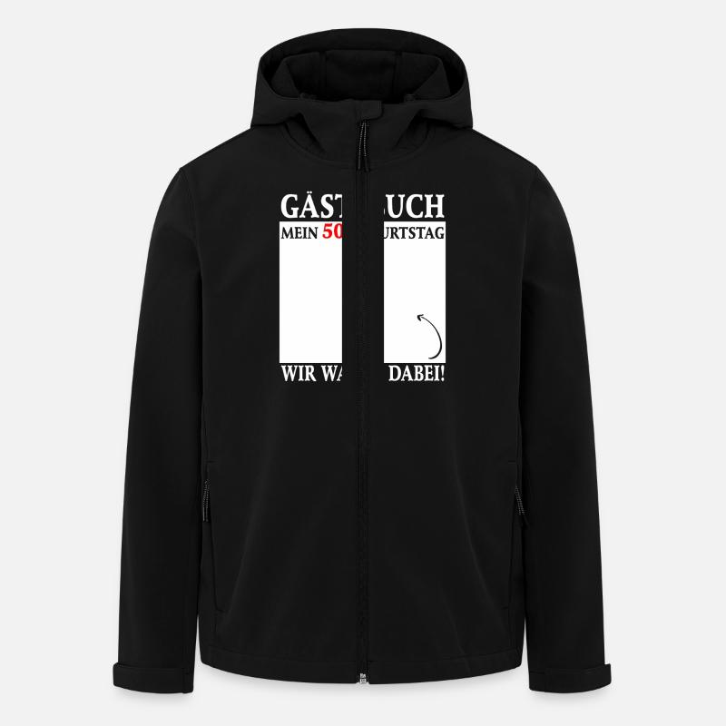 Gästebuch zum 50 Geburtstag - Wir waren dabei! - Recycelte Männer Softshell-Jacke von Stanley/Stella - Schwarz