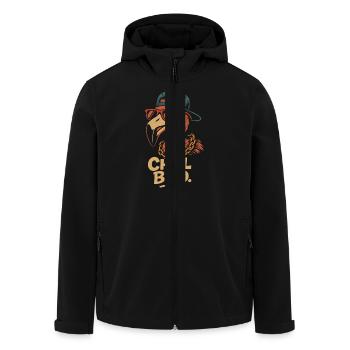Chill Bro Flamingo se détendre - Veste softshell homme en polyester recyclé Stanley/Stella - noir - Devant - AI Model Male 185 light (185cm)