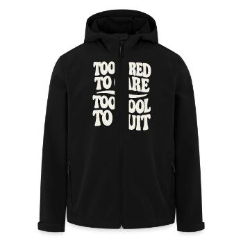 Too Tired to Care Too Cool to Quit - Recycelte Männer Softshell-Jacke von Stanley/Stella - Schwarz - Vorne - AI Model Male 185 light (185cm)