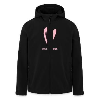 ICH DARF DAS - Shirin Herz in Pink - Recycelte Männer Softshell-Jacke von Stanley/Stella - Schwarz - Vorne - AI Model Male 185 light (185cm)