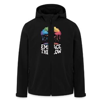 Arbre fondant - Veste softshell homme en polyester recyclé Stanley/Stella - noir - Devant - AI Model Male 185 light (185cm)