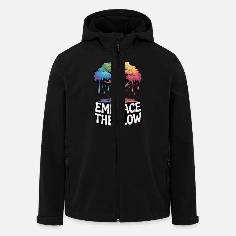 Melting Tree - Men’s Recycled Softshell Jacket by Stanley/Stella - black