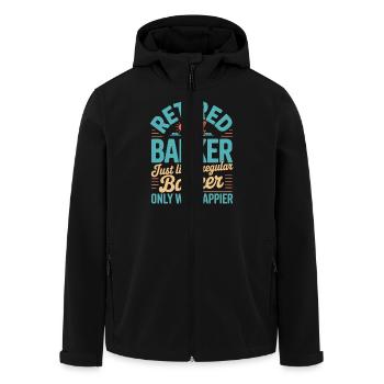 Banker Ruhestand Rentner Bankkaufmann - Recycelte Männer Softshell-Jacke von Stanley/Stella - Schwarz - Vorne - AI Model Male 185 light (185cm)