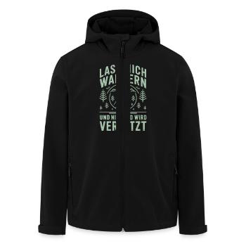 Lass mich wanden und niemand wied verletzt - Recycelte Männer Softshell-Jacke von Stanley/Stella - Schwarz - Vorne - AI Model Male 185 light (185cm)
