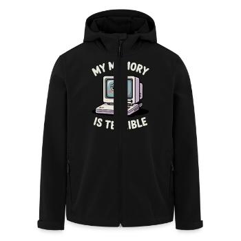Mein Gedächtnis ist schrecklich Lustig Computer Lustig Codierung - Recycelte Männer Softshell-Jacke von Stanley/Stella - Schwarz - Vorne - AI Model Male 185 light (185cm)