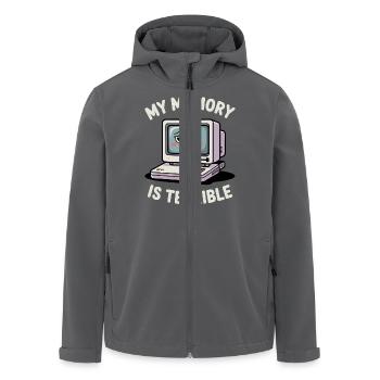 Mein Gedächtnis ist schrecklich Lustig Computer Lustig Codierung - Recycelte Männer Softshell-Jacke von Stanley/Stella - Anthrazit - Vorne - AI Model Male 185 light (185cm)