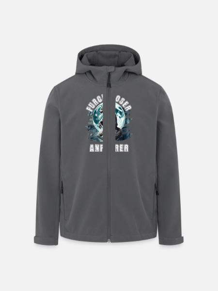 Alpha Wolf FURCHTLOSER ANFÜHRER Lustiges - Recycelte Männer Softshell-Jacke von Stanley/Stella - Schwarz